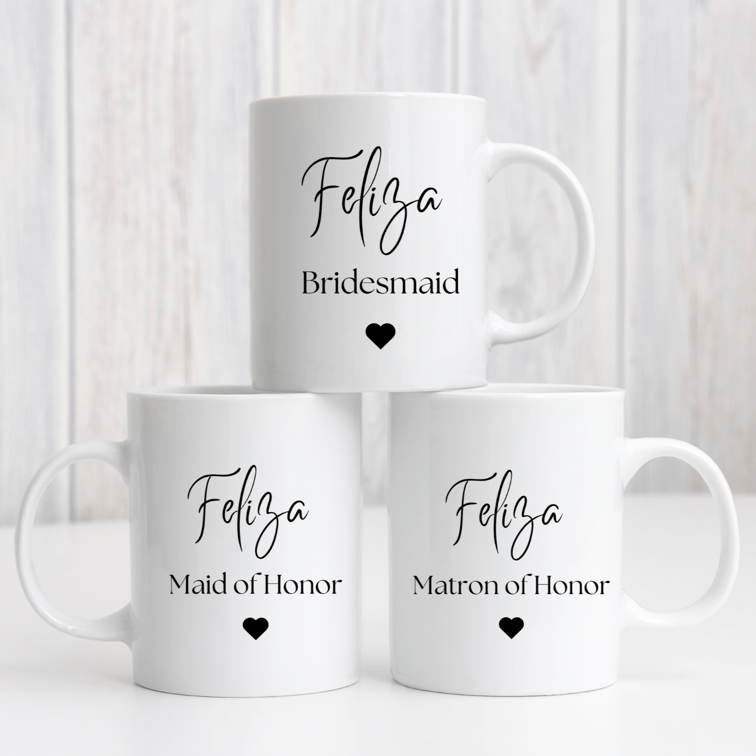 Bridal party mugs