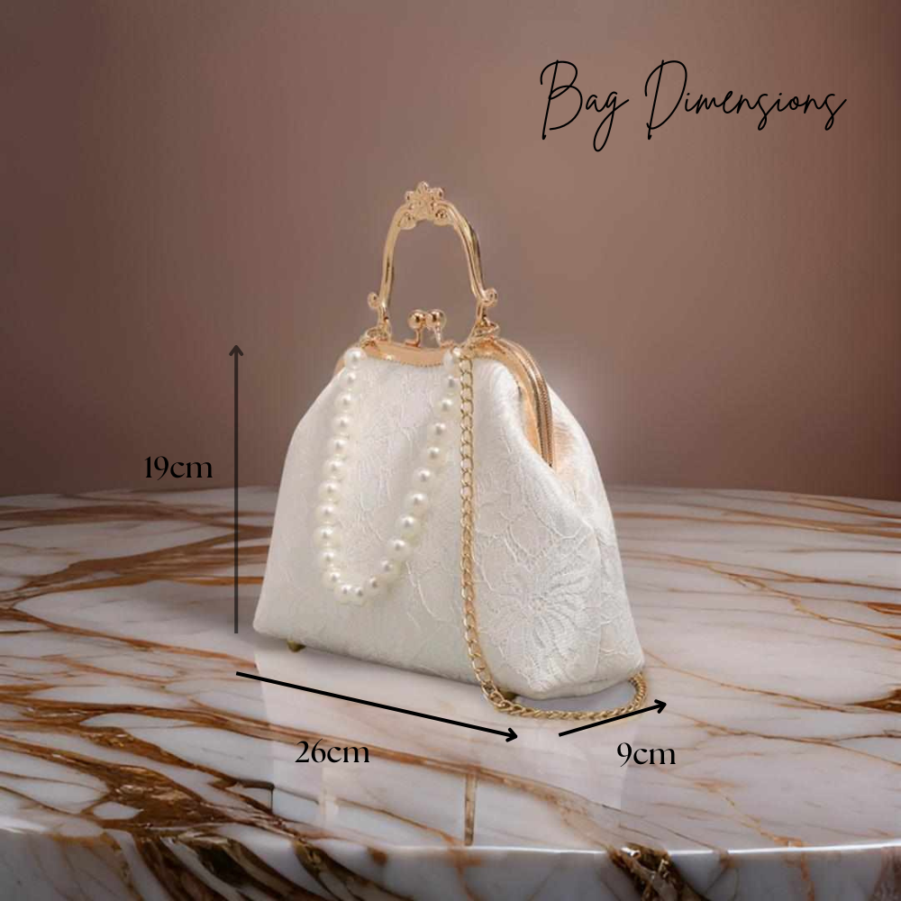 White wedding bag