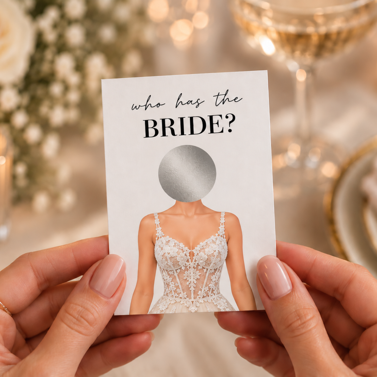 Who has the Bride Scratch off game.  Who Has the Bride? Who has the Bride Scratch Card PRINTED