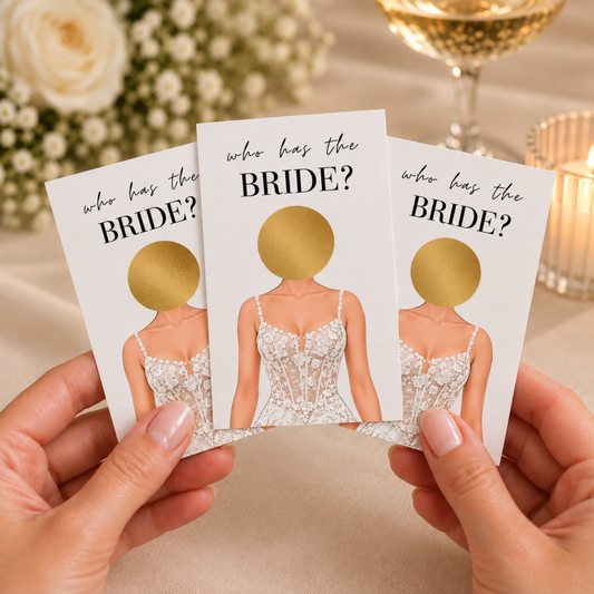 Who has the Bride Scratch off game.  Who Has the Bride? Who has the Bride Scratch Card PRINTED