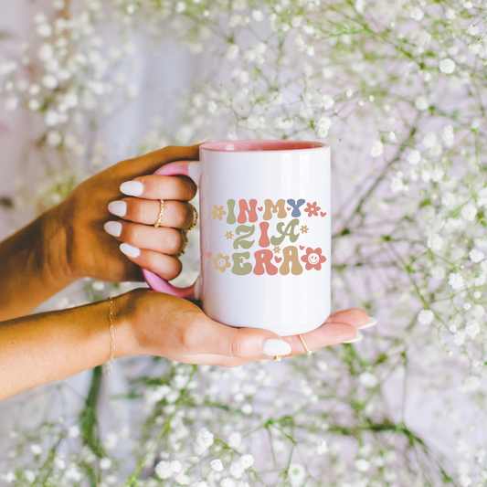 In my Zia Era Mug. Zia Gift. Zia Mug. Gifts Zia. Zia Mugs. Zia Gift Ideas. Zia baby reveal gift. Zia baby reveal mug